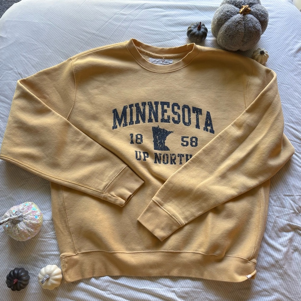 Minnesota Up North Crew Neck Sweater - Tan